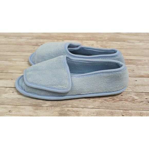 Git-Up Womens Size 6 Chambray Closed Toe Slip On Hook & Loop Slide Slipper - Picture 5 of 11